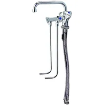 BieTal BieTal® Spülbeckenhahn Mischbatterie Niederdruck 2 Becken mit 30 cm Unterspülung