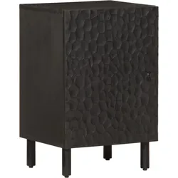 Badschrank Schwarz 38x33x58 cm Massivholz Mango