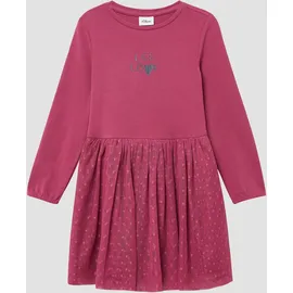 s.Oliver Kurzes Kleid mit Mesh-Rock und Glitzerprint - 104