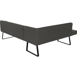 exxpo - sofa fashion Eckbank EXXPO - SOFA FASHION "Americano", grau (grau melange), B:270cm H:83cm T:197cm, Sitzbänke, Eckbank, mit Keder und Metallfüßen, Bezug in verschiedenen Qualitäten