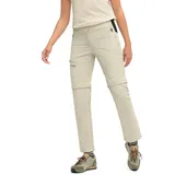 Maier Sports Damen Latit Zip Off Vario Hose (Größe L, beige)