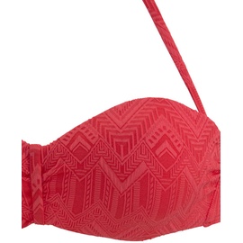 Buffalo Bügel-Bandeau-Bikini »Romance«, aus Strukturware, rot