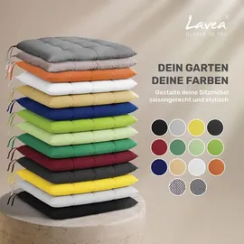 LAVEA Sitzkissen 40 x 40 x 3 cm gelb 8-tlg.