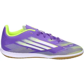 adidas Kinder F50 Club Indoor Football Boots Kids, Purple Rush/Cloud White/Lucid Lemon, 28 1/2