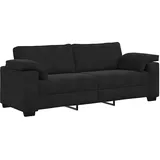 vidaXL 3-Sitzer-Sofa Schwarz 178 cm Samt,