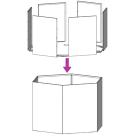 vidaXL Pflanzkübel 69 x 60 x 45 cm Schwarz
