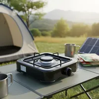 Melko Gaskocher Camping 1 flammig schwarz