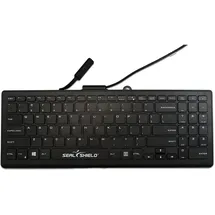 Seal Shield CleanwipeT Pro Black (DE, Kabelgebunden), Tastatur, Schwarz