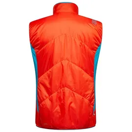 La Sportiva Ascent Primaloft Vest Men Cherry tomato/tropic Blue M