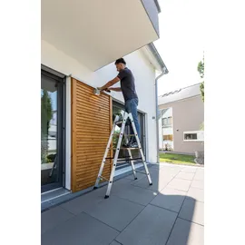 Günzburger Aluminium-Stehleiter 2 x 8 Sprossen (33016)