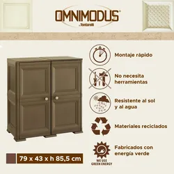 Tontarelli - Modularer Weinschrank mit Halter für 48 Flaschen in Wengé