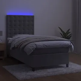 vidaXL Boxspringbett 100 x 200 cm Hellgrau