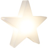 8 seasons DESIGN Shining Star (Weiß), E27 Fassung inkl. Leuchtmittel in warmweiß, Stern beleuchtet, Weihnachts-Deko, Winter-Deko, für außen und innen
