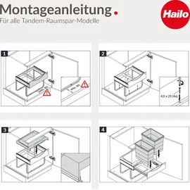 HAILO Abfallsammler, Abfalleimer, Weiss