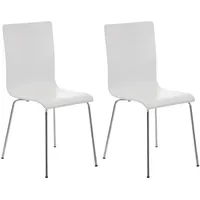 TPFLiving Besucherstuhl, Weiß, Holz, 43x87x47 cm, Arbeitszimmer, Besucherstühle