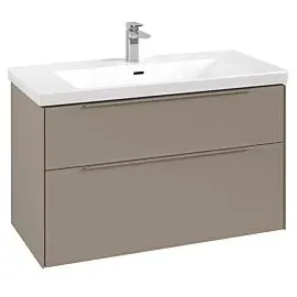 Villeroy & Boch Subway 3.0 Waschtischunterschrank C57002VM 97,3x57,6x47,8cm, ohne LED/Griff monochrom, taupe