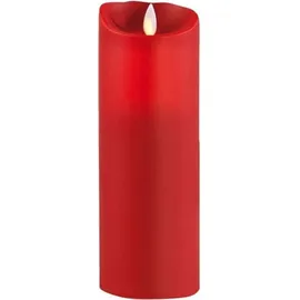 SOMPEX LED Echtwachskerze 23 cm rot