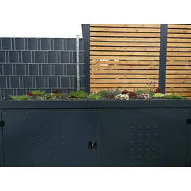 Reinkedesign Fahrradgarage Typ-FW für 3 Fahrräder Aluminium Anthrazit