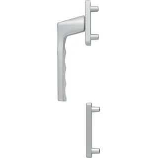 HOPPE Fenstergriff-Halbgarnitur Toulon außen hoch, Aluminium silber eloxiert
