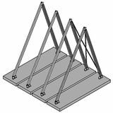 Viessmann Befestigungssatz für 3 Flachkollektoren senkrecht 60° - Z013141