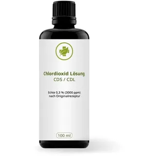 Chlordioxid Lösung 0,3% - 3000ppm - Premium CDs/CDL - in Miron Violett-Glasflasche - 100 ml CDs CDL - Chlordioxidlösung nach Originalrezeptur - Made IN Germany