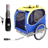 Stabiler Aluminium Blue Bird Hundeanhänger Fahrrad  bis 40 kg Weber E Kupplung