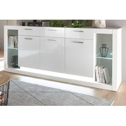 Sideboard "Ladis" in weiß Hochglanz Kommode 198 x 83 cm