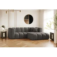Kaiser Möbel Ecksofa L-form Sofa Grand Modular Stoff Haga und Salvador, Große Auswahl an Farben, moderner Stil, modular grau