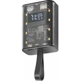 Mars Gaming MPK-10K, Kompakte Powerbank, mit mehreren Ladebildschirmen, 10000 mAh, 22,5 W, Schwarz