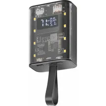 Mars Gaming MPK-10K, Kompakte Powerbank, mit mehreren Ladebildschirmen, 10000 mAh, 22,5 W, Schwarz