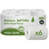 Hostess Natura Rollenhandtücher 2-lagig 6 Rollen à 140 m