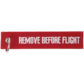 AccuCell Anhänger mit Schriftzug Remove before flight ca. 13 x 2,8 cm