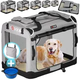 Cadoca® Hundetransportbox faltbar Katzentransportbox Tier Transport Tierbox Größe L 70x52x50cm