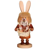 Christian Ulbricht Räuchermann Wichtel Häsin mit Hasenbabys 34,5 cm beige/braun