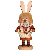 Christian Ulbricht Räuchermann Wichtel Häsin mit Hasenbabys 34,5 cm beige/braun