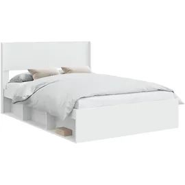 vidaXL Bettgestell 150 x 200 cm Weiß
