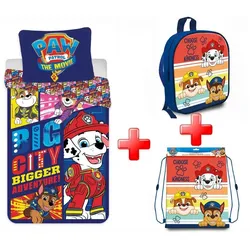 Paw Patrol Kinderbettwäsche, Rucksack und Turnbeutel-Set