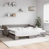 vidaXL Tagesbett 100 x 200 cm Taupe