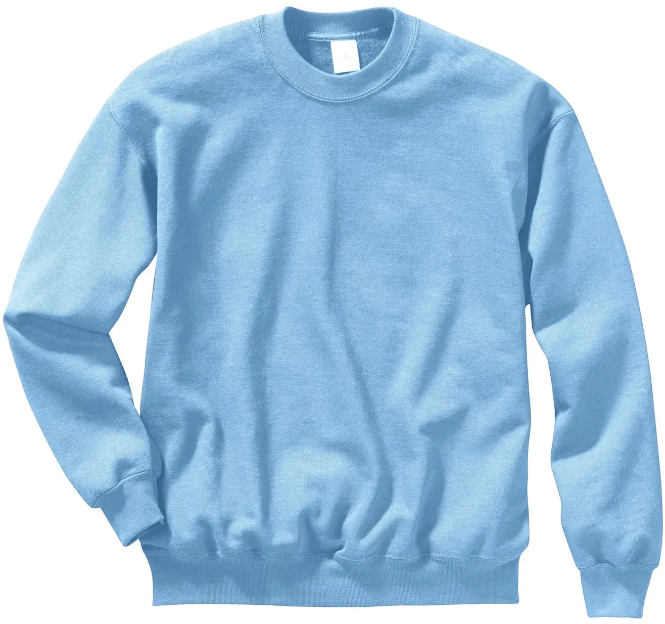 Sweatshirt FRUIT OF THE LOOM, Damen, Gr. 5, blau (hellblau), 80% Baumwolle, 20% Polyester, unifarben, Rundhals, Sweatshirts Sweatshirt