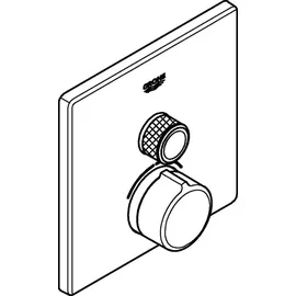 Grohe SmartControl Unterputzmischer mit 1 Absperrventil, eckige Rosette, Verbraucher, chrom,