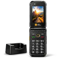 AGM M10 Robustes Klapphandy, Outdoor Tastenhandy, IP68 Wasserdicht & Stoßfest (MIL-STD-810H), Mobiltelefon mit 2 Akkus & SOS-Taste, Fokus auf Anrufe & SMS, Handy ohne Internet & Schnickschnack