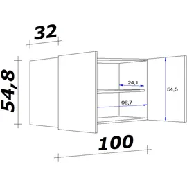 Flex-Well Hängeschrank Vintea 100 x 54,8 x 32 cm Beige