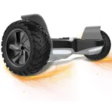 RCB 8,5-Zoll Hoverboard Black mit LED-Licht, Bluetooth und All-Terrain-Reifen - Schwarz