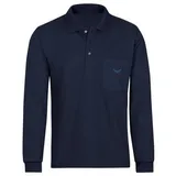 Trigema Poloshirt »TRIGEMA Langarm Poloshirt aus Baumwolle«, (1 tlg.), blau