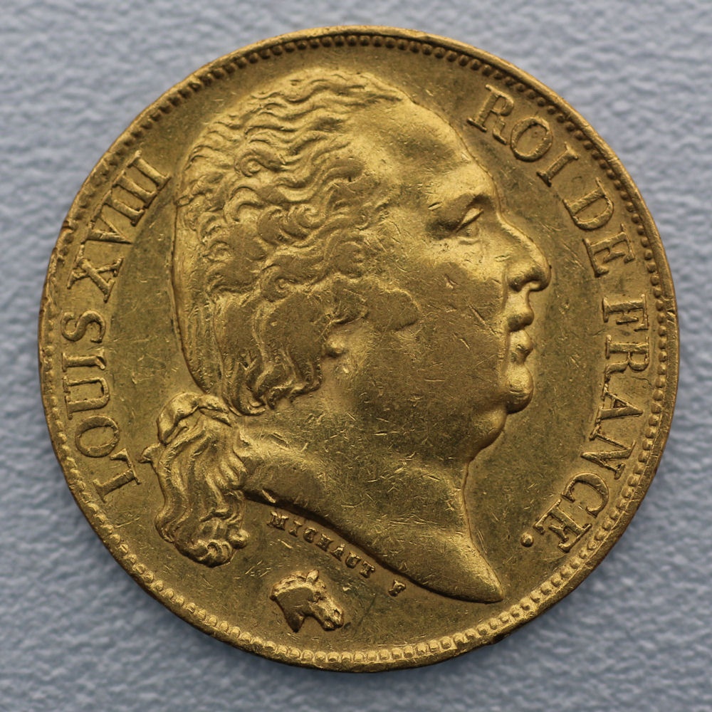 Goldmünze 20 Francs Louis XVIII. (Frankreich)