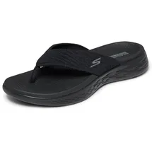 SKECHERS Damen On-the-go 600 Sunny Slides, Black Textile, 36 EU