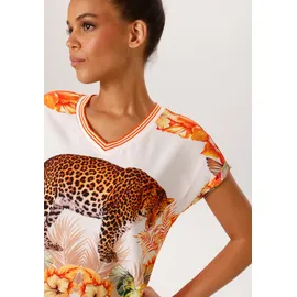 Aniston CASUAL Shirtbluse mit Leopard, tropischen Vögeln, Blüten und Blättern Bunt 38
