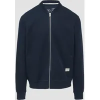 S.Oliver - Sweatshirt-Jacke mit Bomberkragen und Struktur, Herren, blau,