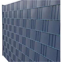 Noor Zaunblende PVC Easy 0,19 x 2,55m I Anthrazitfarbene Sichtschutzstreifen I Einfach einzuflechten in einen Doppelstabzaun I Sichtschutz