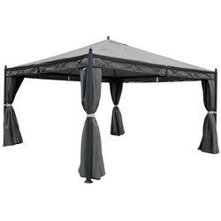 MCW Pergola Calpe-4×4, BxTxH: 400x400x290 cm, mit Seitenwand und Moskitonetz, UV-Schutz 50+ grau